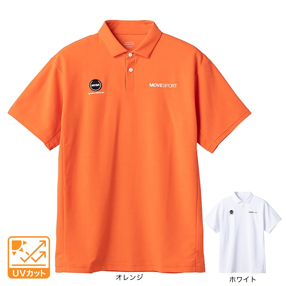 デサント（DESCENTE）（メンズ）半袖ポロシャツ メンズ SUNSCREEN ミニ鹿の子 バックロゴ DMMVJA72 WH