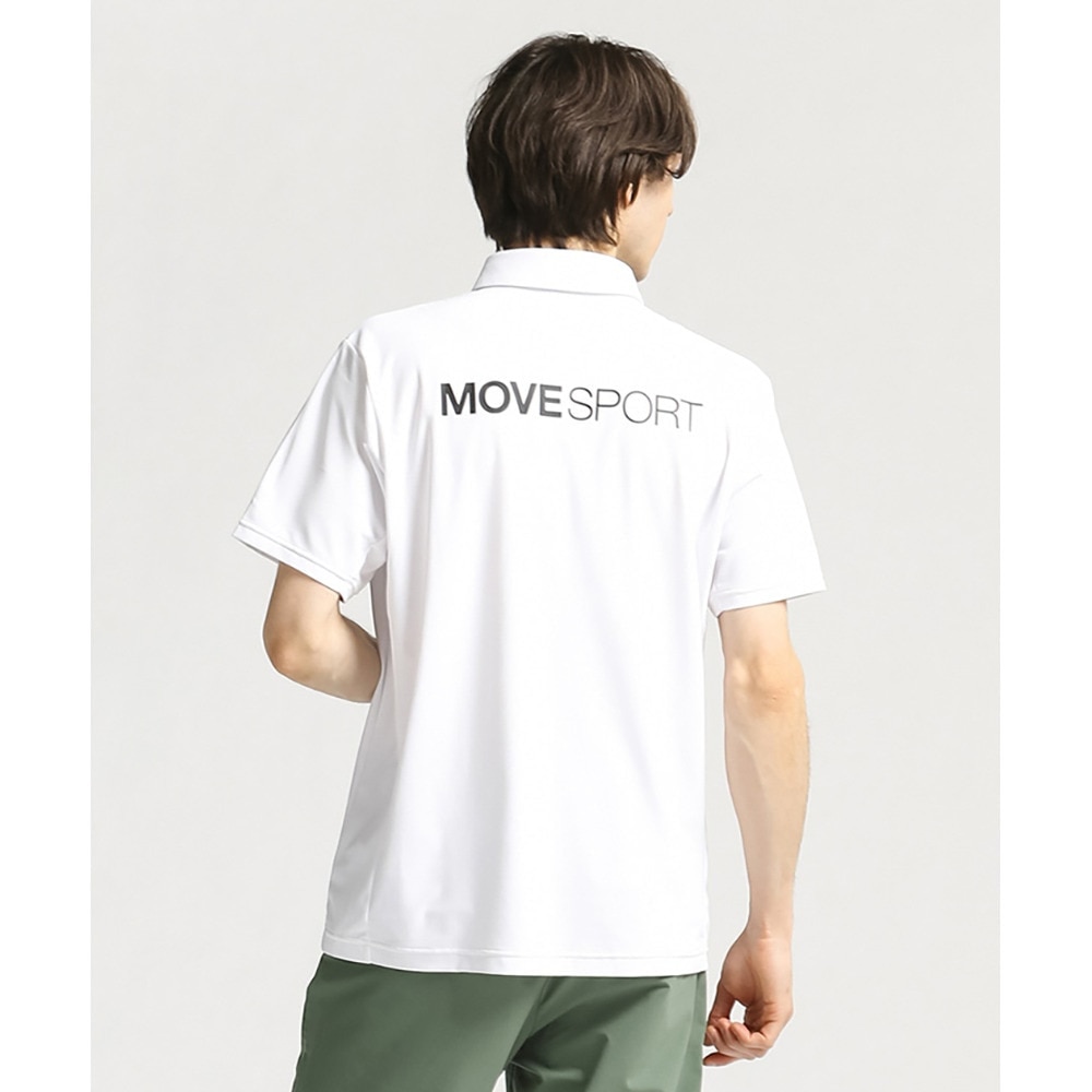 デサント（DESCENTE）（メンズ）半袖ポロシャツ メンズ SUNSCREEN ミニ鹿の子 バックロゴ DMMVJA72 WH