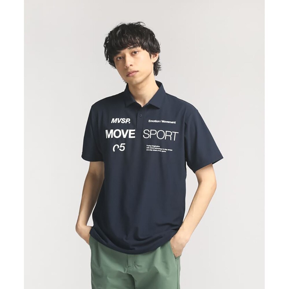 デサント（DESCENTE）（メンズ）半袖ポロシャツ メンズ SUNSCREEN ミニ鹿の子 DMMVJA74 NV