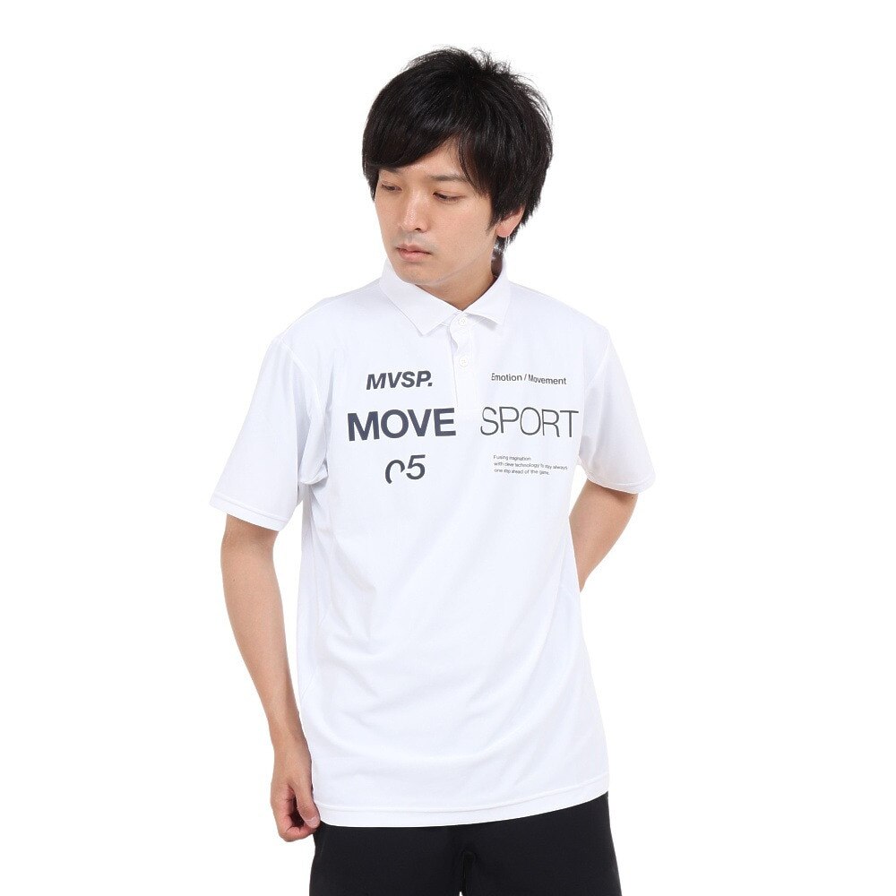 デサント（DESCENTE）（メンズ）半袖ポロシャツ メンズ SUNSCREEN ミニ鹿の子 DMMVJA74 WH