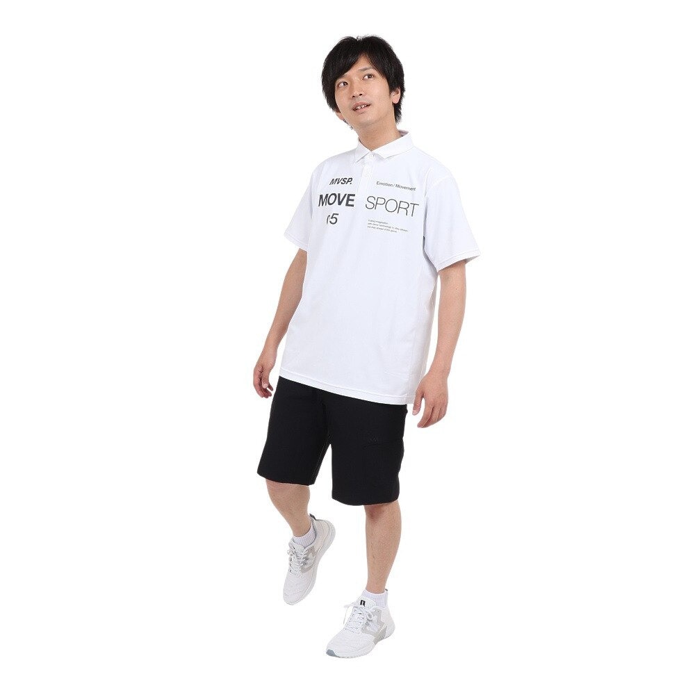 デサント（DESCENTE）（メンズ）半袖ポロシャツ メンズ SUNSCREEN ミニ鹿の子 DMMVJA74 WH