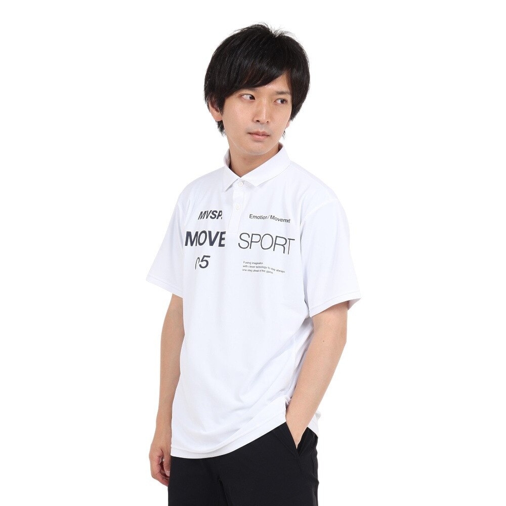 デサント（DESCENTE）（メンズ）半袖ポロシャツ メンズ SUNSCREEN ミニ鹿の子 DMMVJA74 WH