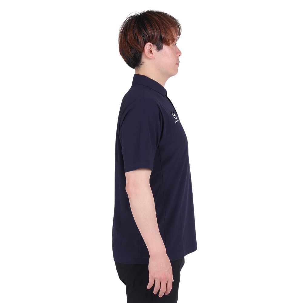 デサント（DESCENTE）（メンズ、レディース）SUNSCREEN ミニ鹿の子 バックロゴ ポロシャツ DMMXJA70 NV