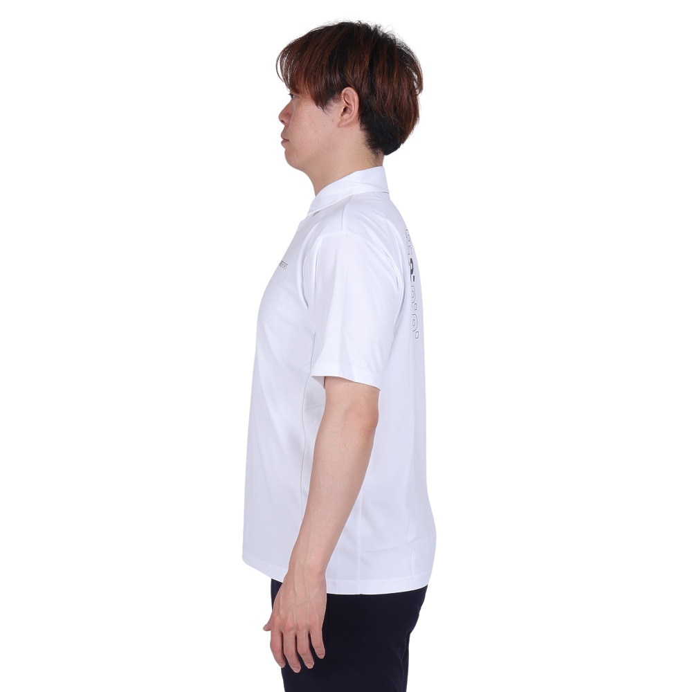 デサント（DESCENTE）（メンズ、レディース）SUNSCREEN ミニ鹿の子 バックロゴ ポロシャツ DMMXJA70 WH