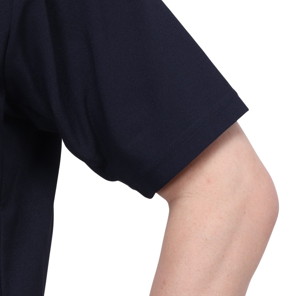 デサント（DESCENTE）（メンズ、レディース）SUNSCREEN ミニ鹿の子 オーセンティックロゴ ポロシャツ DMMXJA71 NV