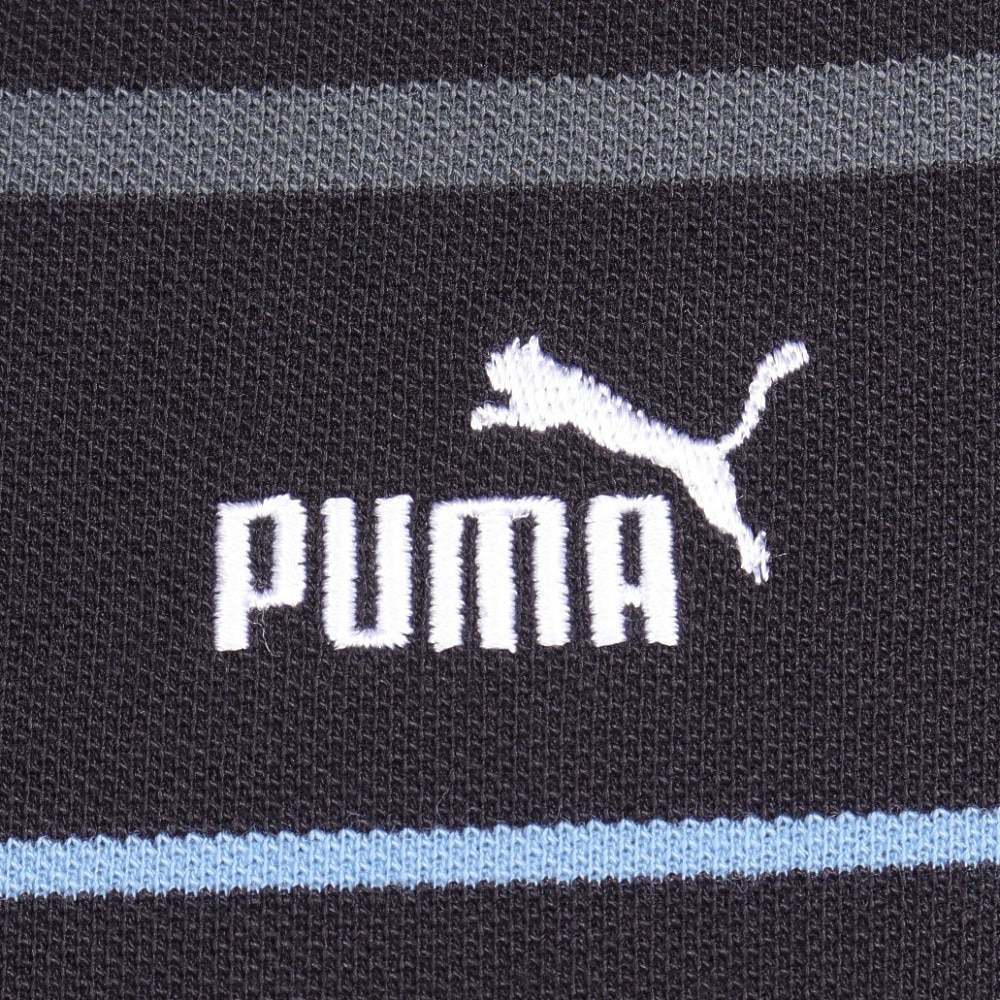 プーマ（PUMA）（メンズ）ESS ストライプ 半袖ポロシャツ 680693 01 BLK
