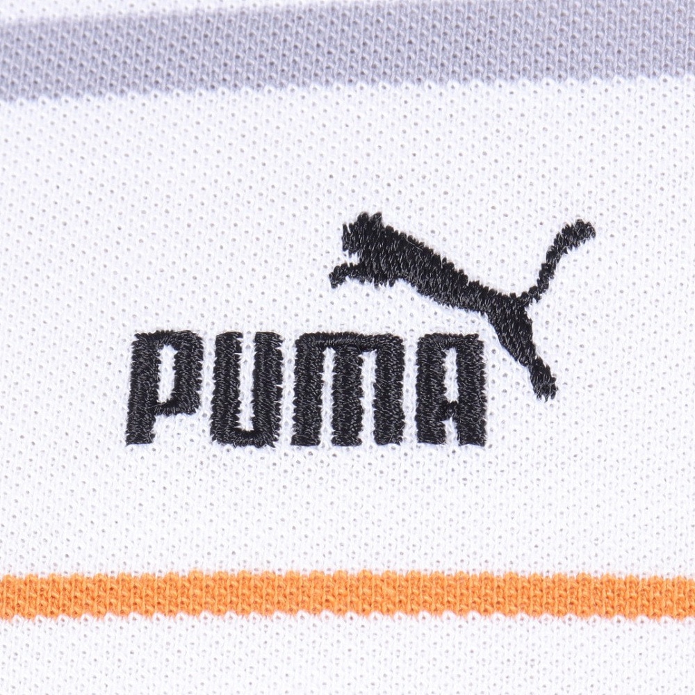 プーマ（PUMA）（メンズ）ESS ストライプ 半袖ポロシャツ 680693 02 WHT