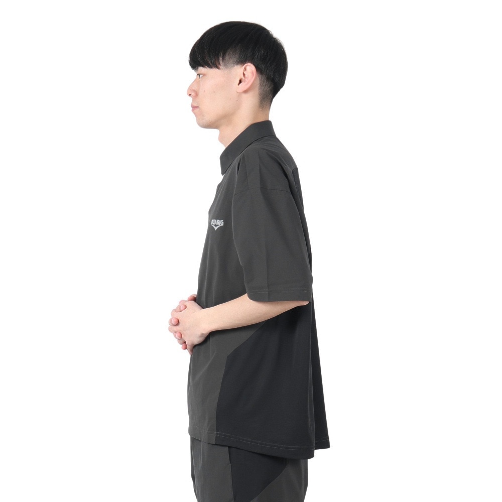 デュアリグ（DUARIG）（メンズ）ドライプラス 15RIP KNIT ポロシャツ 5S0007-TRCT-863HD BLK