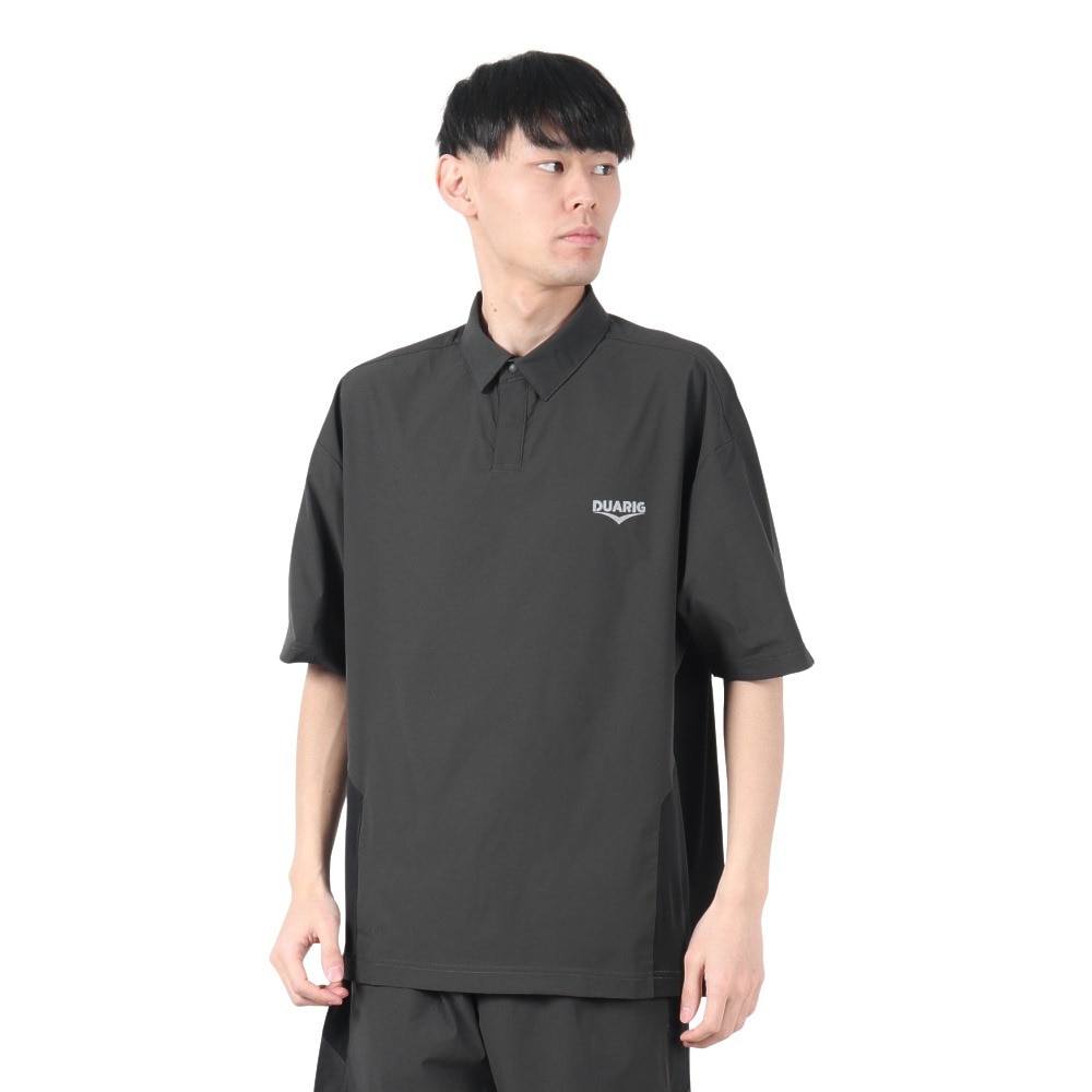 デュアリグ（DUARIG）（メンズ）ドライプラス 15RIP KNIT ポロシャツ 5S0007-TRCT-863HD BLK