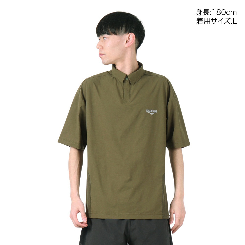 デュアリグ（DUARIG）（メンズ）ドライプラス 15RIP KNIT ポロシャツ 5S0007-TRCT-863HD KHK