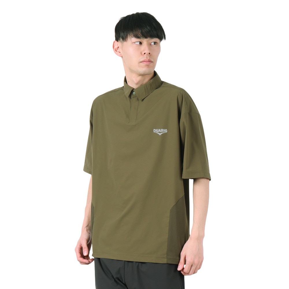デュアリグ（DUARIG）（メンズ）ドライプラス 15RIP KNIT ポロシャツ 5S0007-TRCT-863HD KHK