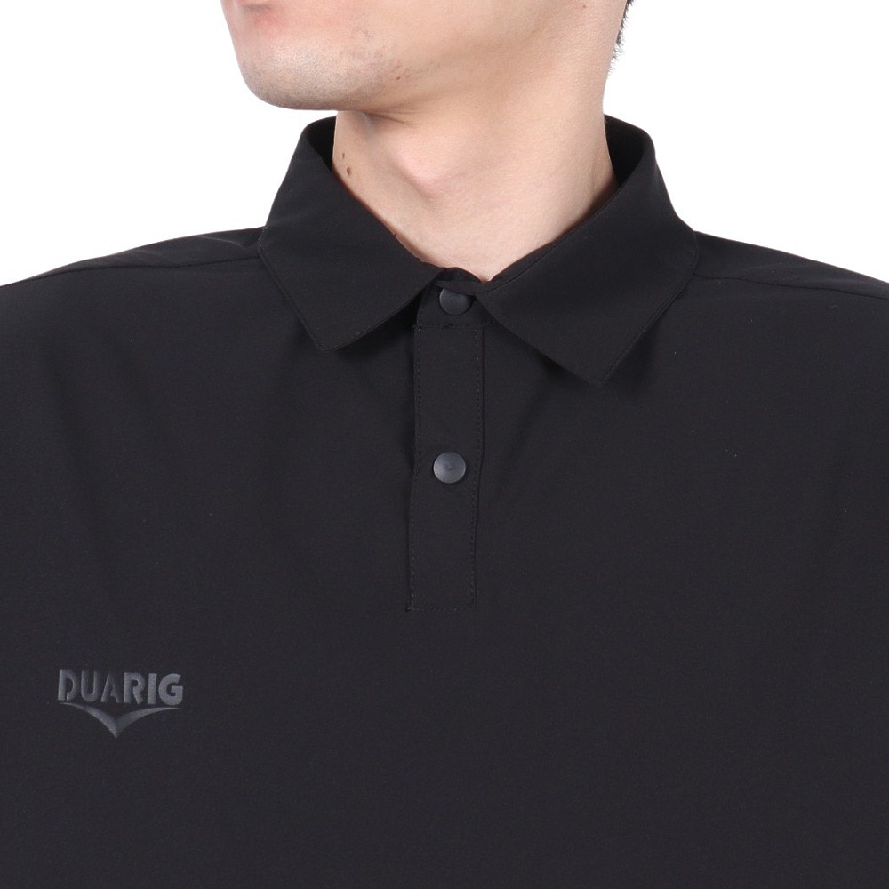 デュアリグ（DUARIG）（メンズ）ドライプラス 15 UV ニットエアー 半袖ポロシャツ 5S0021-TRCT-863SD BLK