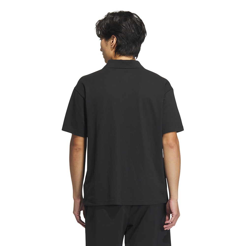 アディダス（adidas）（メンズ）エッセンシャルズ プラス ルーズフィット スモールロゴ 半袖ポロシャツ JUP99-JW6985
