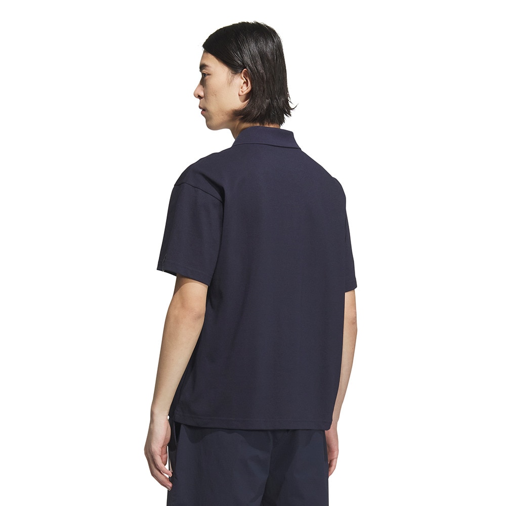 アディダス（adidas）（メンズ）エッセンシャルズ プラス ルーズフィット スモールロゴ 半袖ポロシャツ JUP99-JW6986