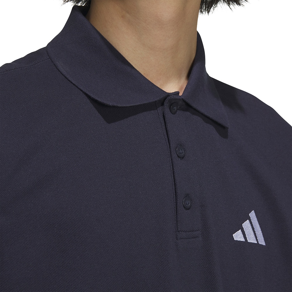 アディダス（adidas）（メンズ）エッセンシャルズ プラス ルーズフィット スモールロゴ 半袖ポロシャツ JUP99-JW6986