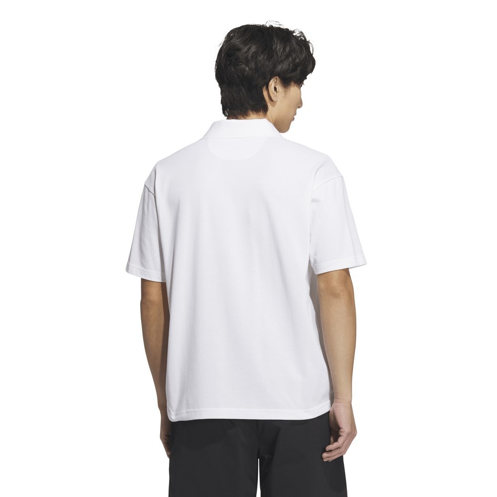 アディダス（adidas）（メンズ）エッセンシャルズ プラス ルーズフィット スモールロゴ 半袖ポロシャツ JUP99-JW6987