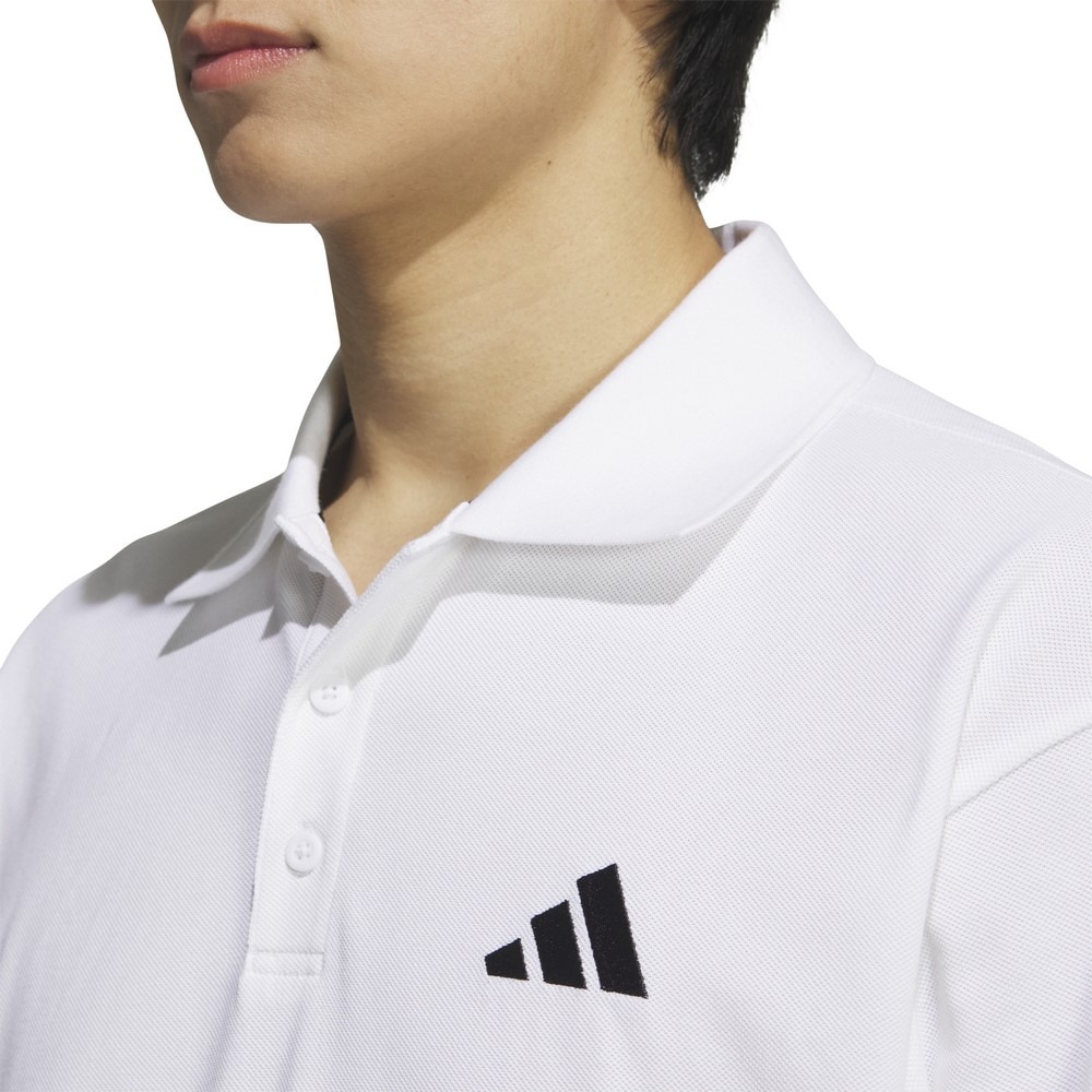 アディダス（adidas）（メンズ）エッセンシャルズ プラス ルーズフィット スモールロゴ 半袖ポロシャツ JUP99-JW6987