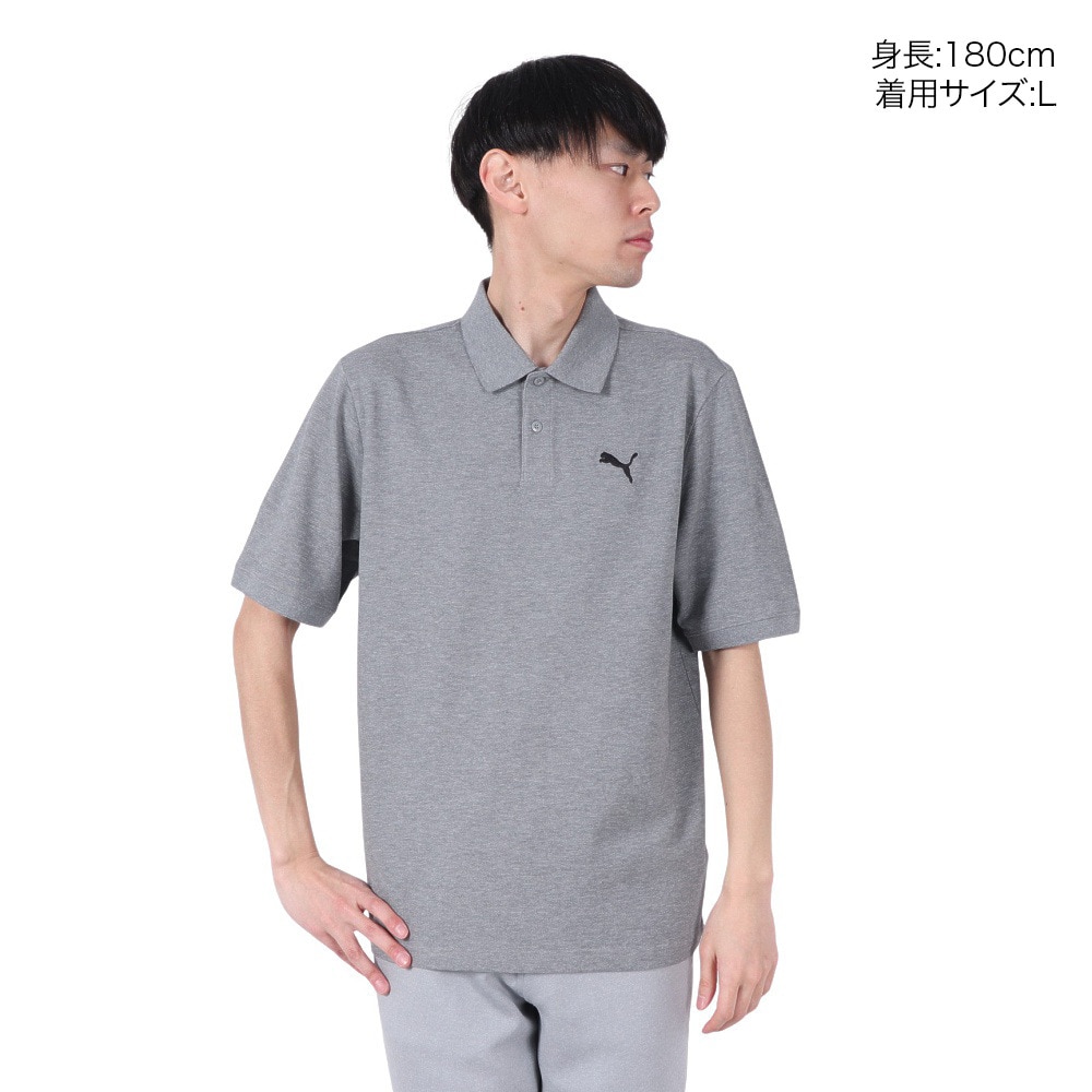 プーマ（PUMA）（メンズ）ESS ピケポロシャツ 687587 03 MGRY