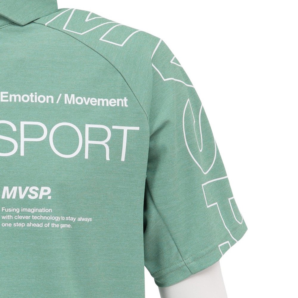 デサント（DESCENTE）（メンズ）SUNSCREEN ミニ鹿の子 ラグランスリーブポロシャツ ST5SHS01M GR01