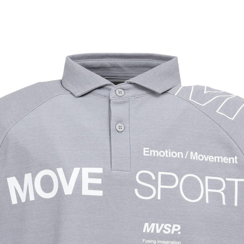 デサント（DESCENTE）（メンズ）SUNSCREEN ミニ鹿の子 ラグランスリーブポロシャツ ST5SHS01M GY01