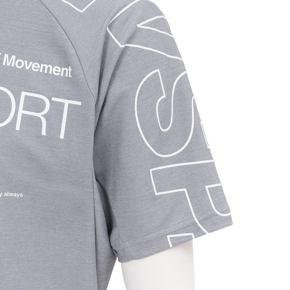 デサント（DESCENTE）（メンズ）SUNSCREEN ミニ鹿の子 ラグランスリーブポロシャツ ST5SHS01M GY01