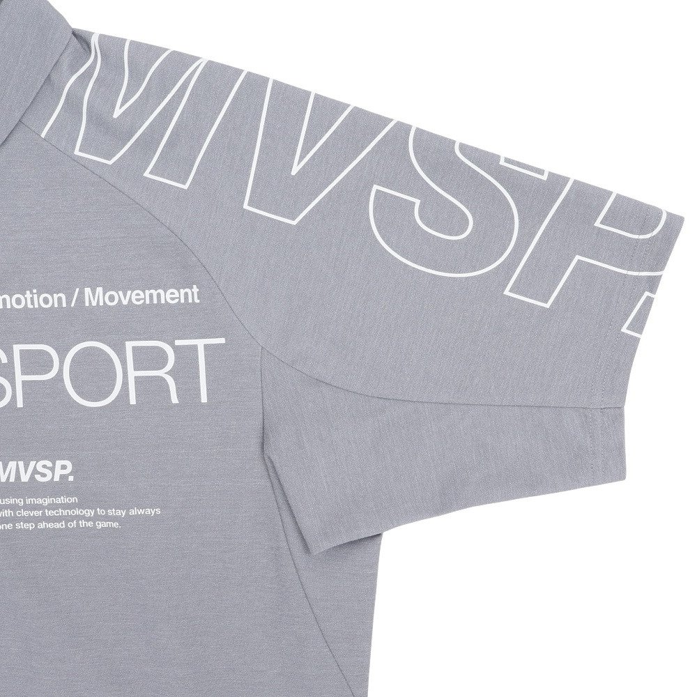 デサント（DESCENTE）（メンズ）SUNSCREEN ミニ鹿の子 ラグランスリーブポロシャツ ST5SHS01M GY01