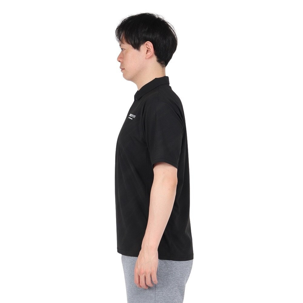 デサント（DESCENTE）（メンズ）SUNSCREEN ミニ鹿の子 総柄グラフィックポロシャツ ST5SHS02M BK00