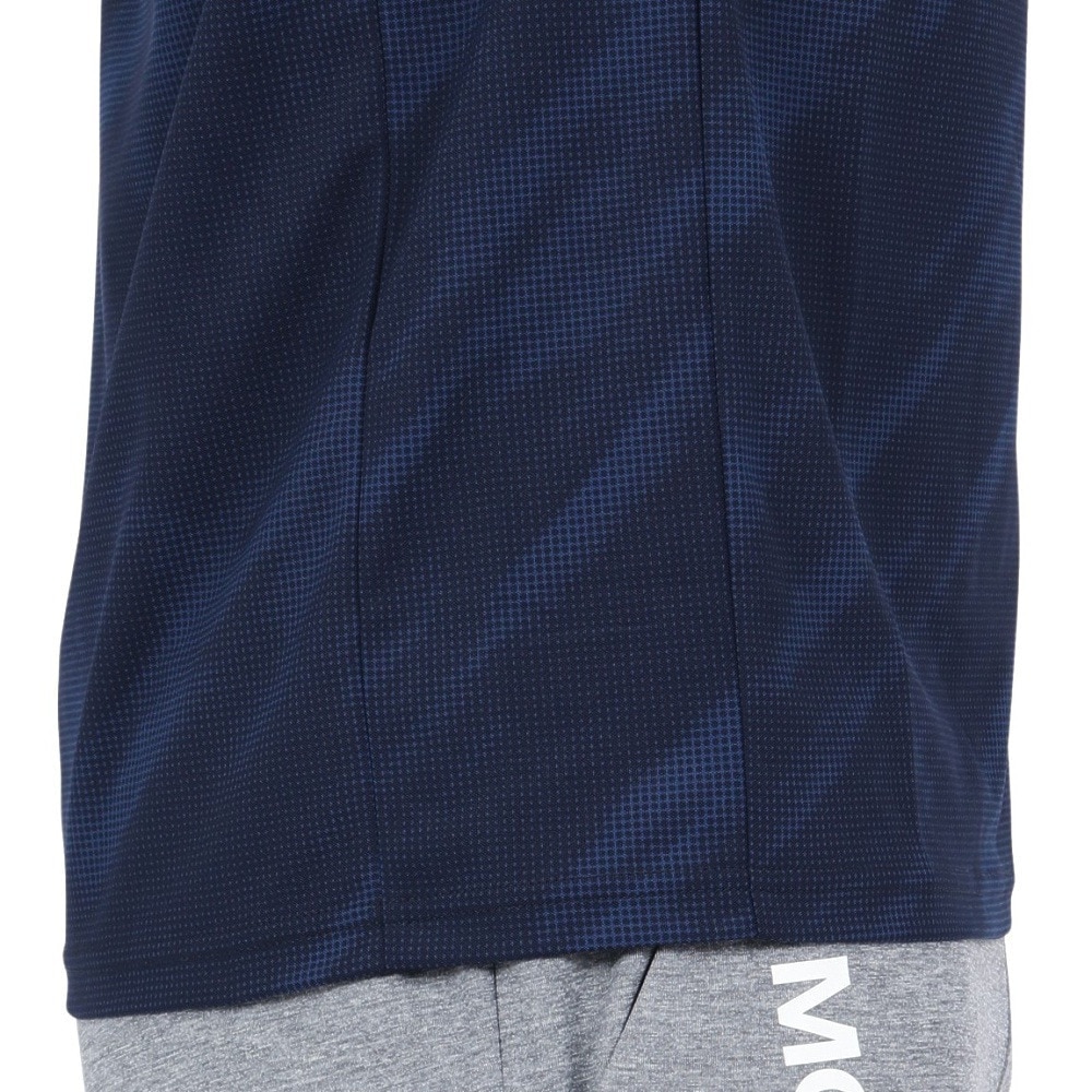デサント（DESCENTE）（メンズ）SUNSCREEN ミニ鹿の子 総柄グラフィックポロシャツ ST5SHS02M NV00