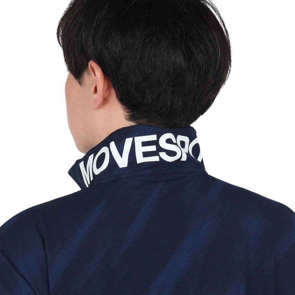 デサント（DESCENTE）（メンズ）SUNSCREEN ミニ鹿の子 総柄グラフィックポロシャツ ST5SHS02M NV00