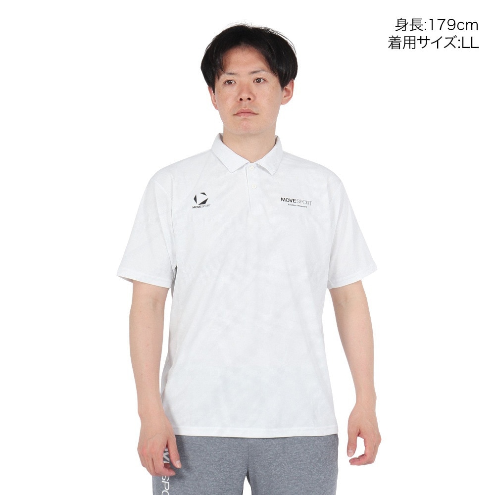 デサント（DESCENTE）（メンズ）SUNSCREEN ミニ鹿の子 総柄グラフィックポロシャツ ST5SHS02M WH00