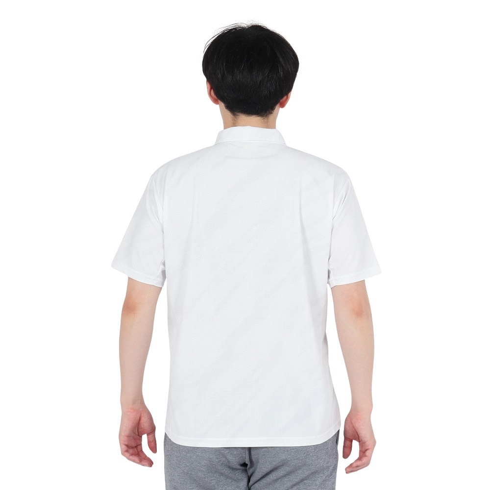 デサント（DESCENTE）（メンズ）SUNSCREEN ミニ鹿の子 総柄グラフィックポロシャツ ST5SHS02M WH00