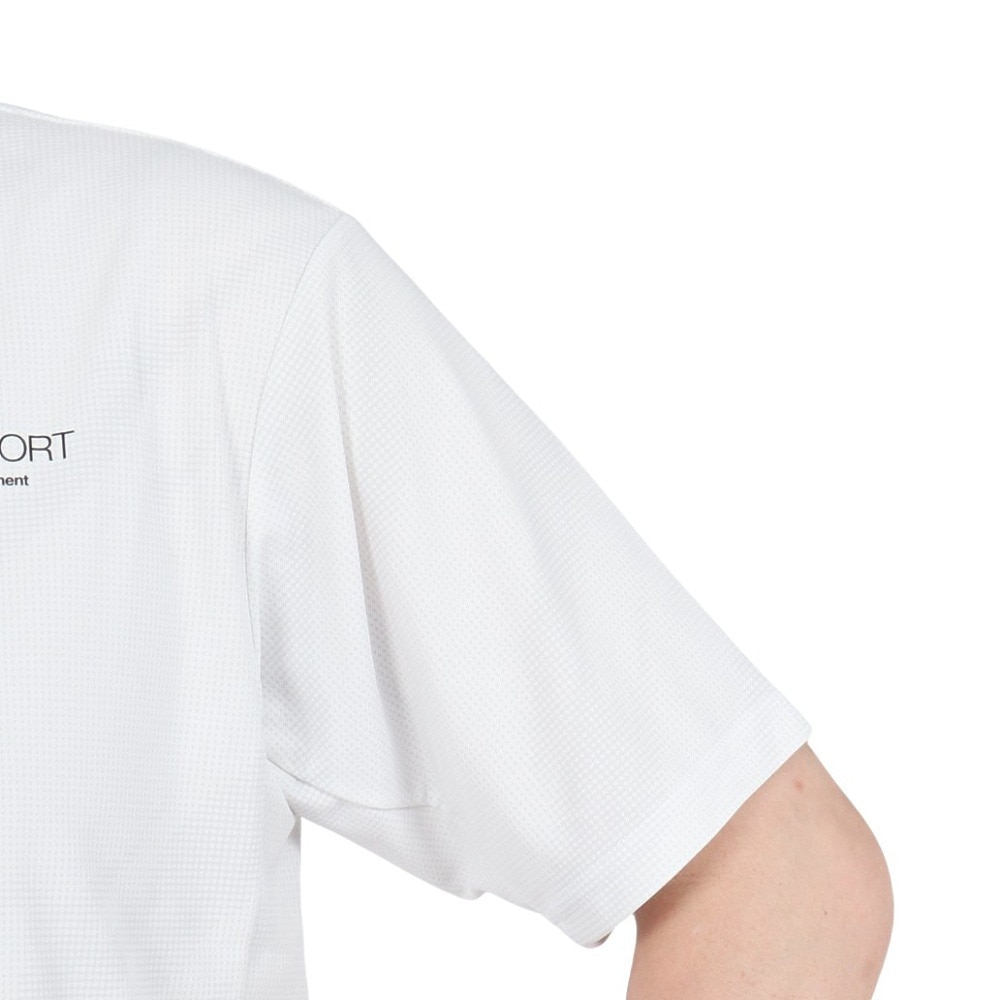 デサント（DESCENTE）（メンズ）SUNSCREEN ミニ鹿の子 総柄グラフィックポロシャツ ST5SHS02M WH00