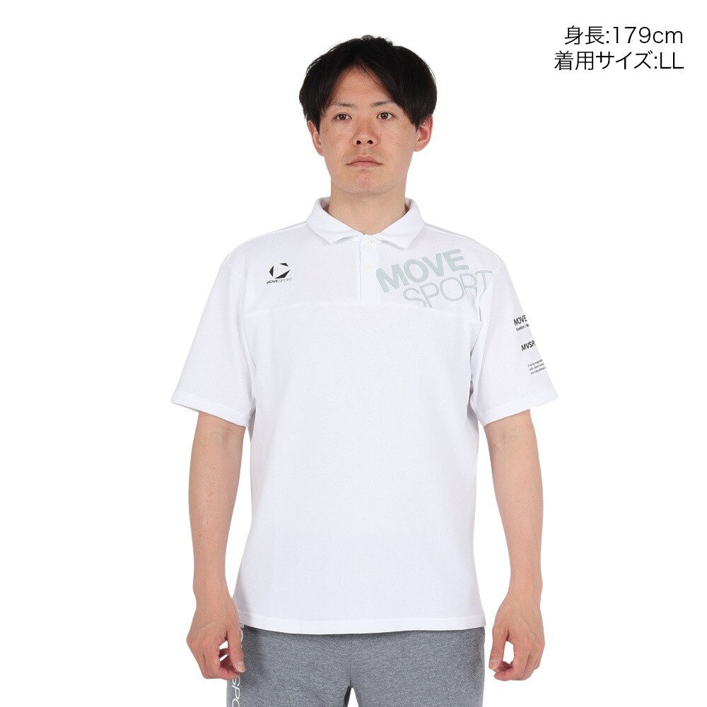 デサント（DESCENTE）（メンズ）SUNSCREEN 鬼鹿の子 ポロシャツ ST5SHS03M WH00