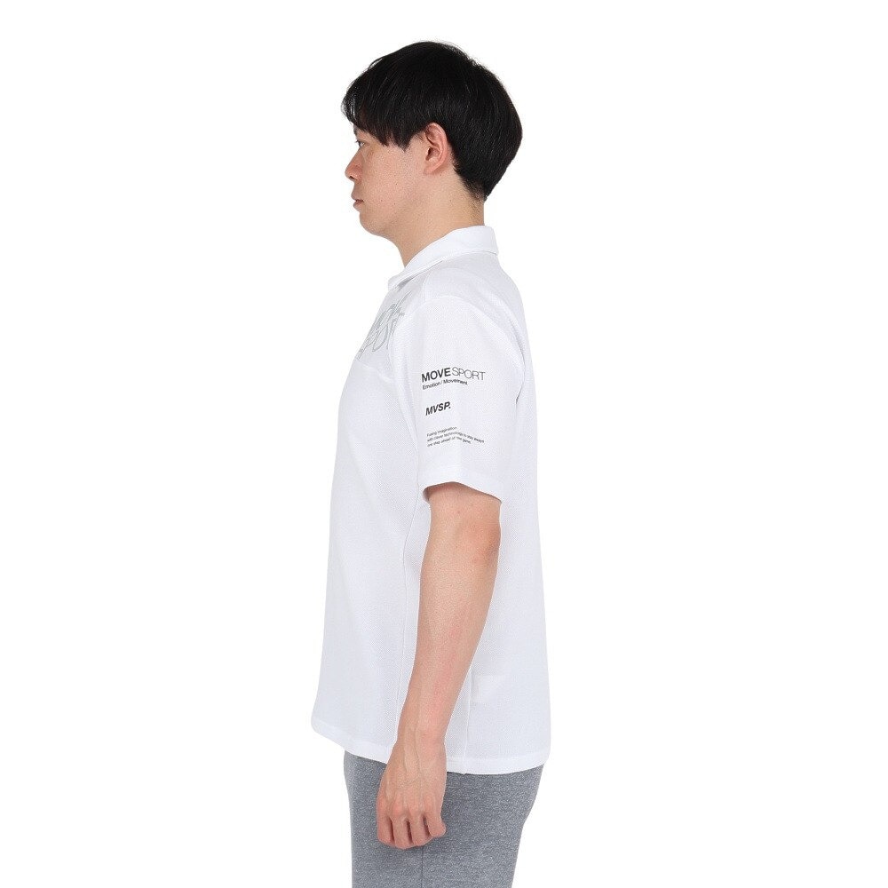 デサント（DESCENTE）（メンズ）SUNSCREEN 鬼鹿の子 ポロシャツ ST5SHS03M WH00