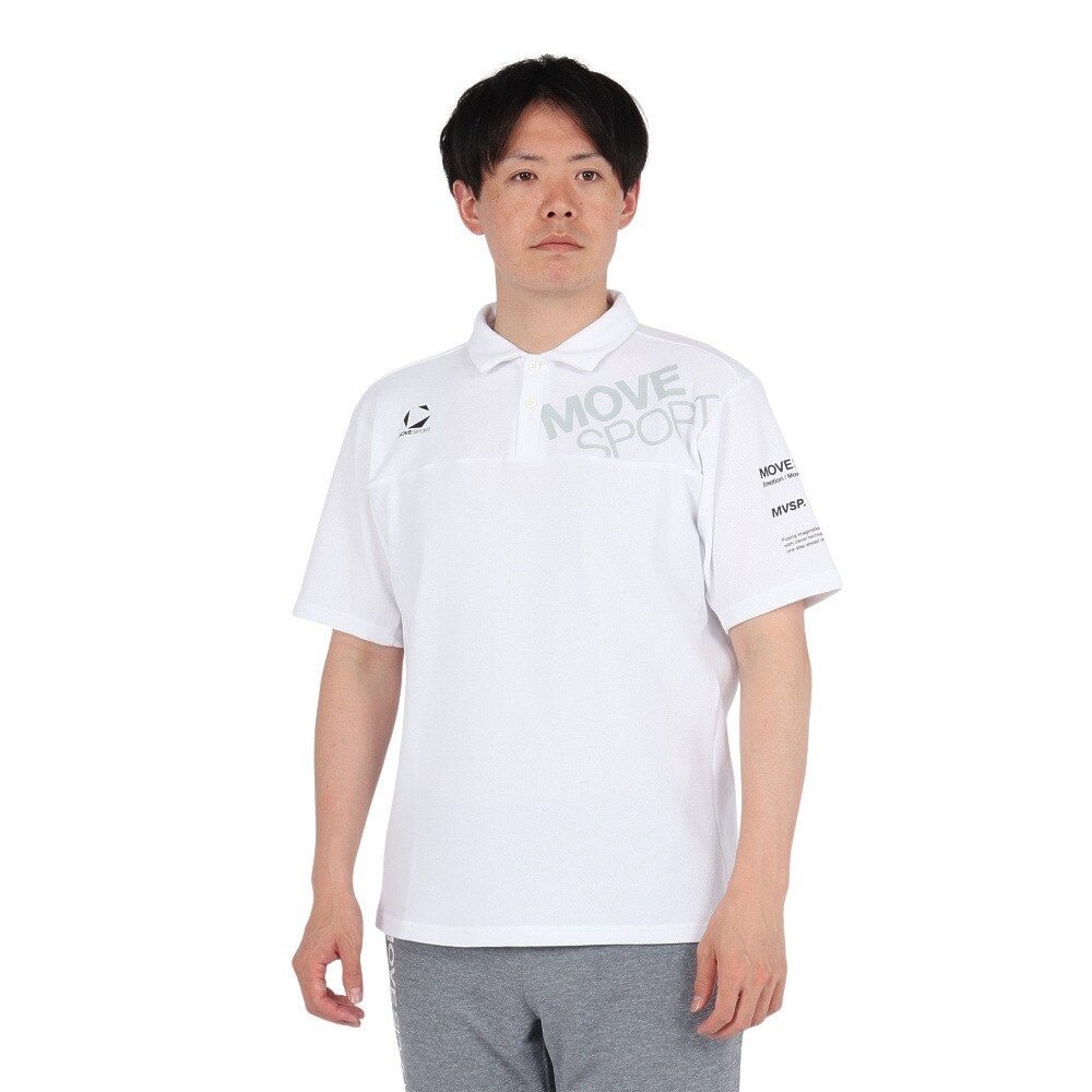 デサント（DESCENTE）（メンズ）SUNSCREEN 鬼鹿の子 ポロシャツ ST5SHS03M WH00