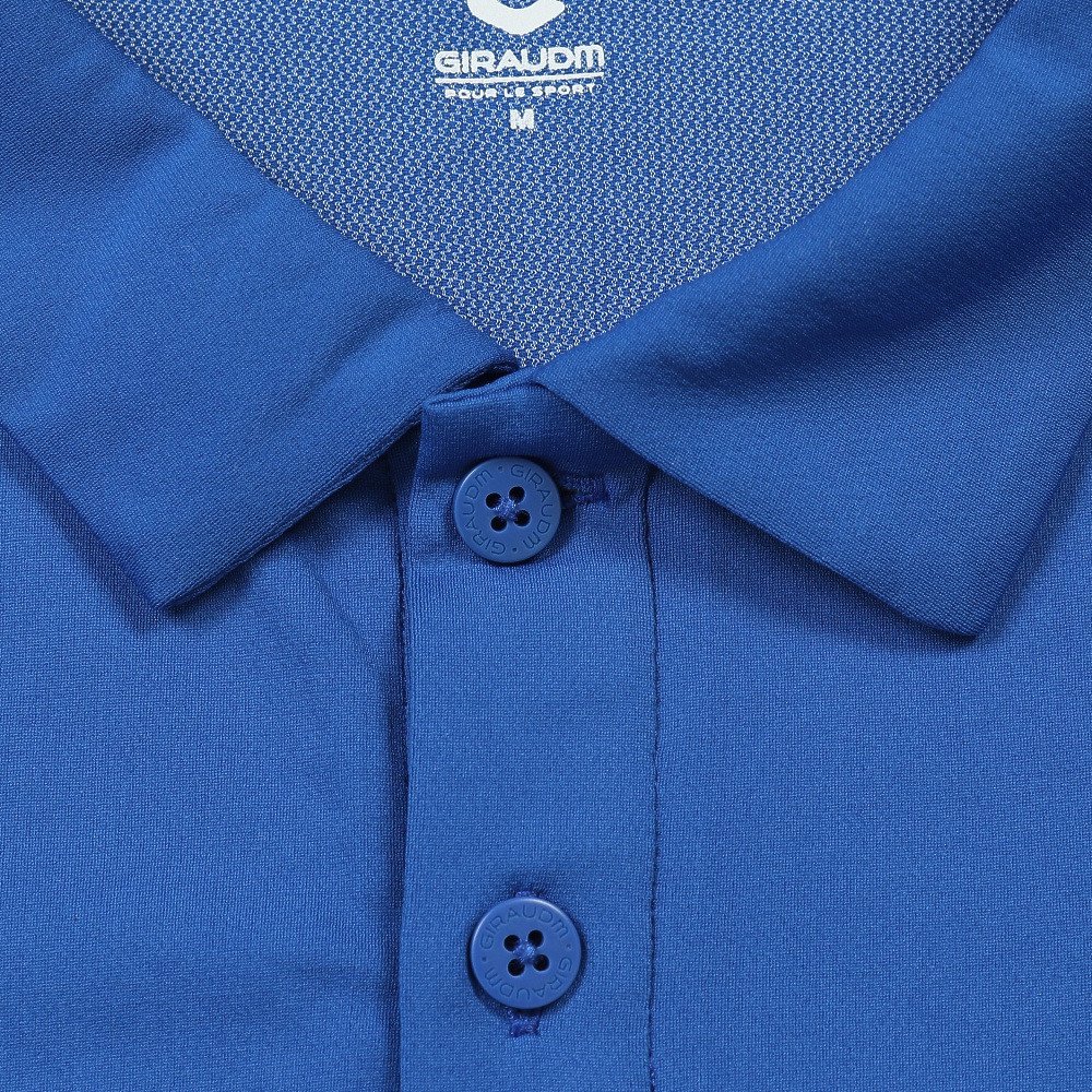 ジローム（GIRAUDM）（メンズ）接触冷感 ひんやりドライプラスクール シャインブロックUV AUTHENTIC P 半袖ポロシャツ CT6S0013-TR863-GRSD BLU