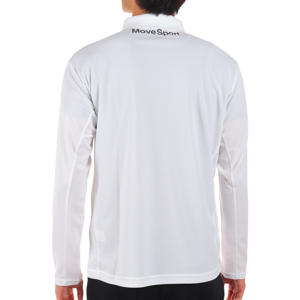 デサント（DESCENTE）（メンズ）長袖ポロシャツ メンズ 白 ワンポイント DX-C2387XB WH