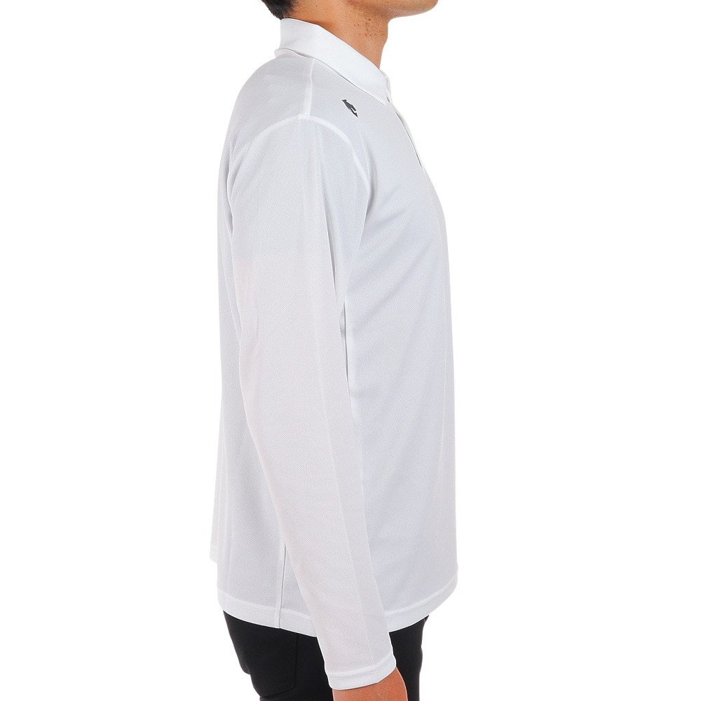デサント（DESCENTE）（メンズ）長袖ポロシャツ メンズ 白 ワンポイント DX-C2387XB WH