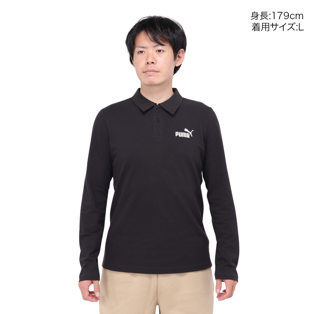 プーマ（PUMA）（メンズ）ESS 長袖ポロシャツ 684817 01 BLK