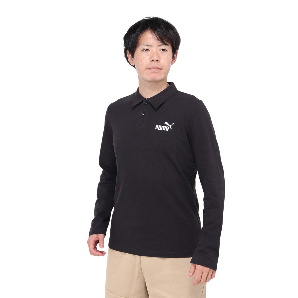 プーマ（PUMA）（メンズ）ESS 長袖ポロシャツ 684817 01 BLK