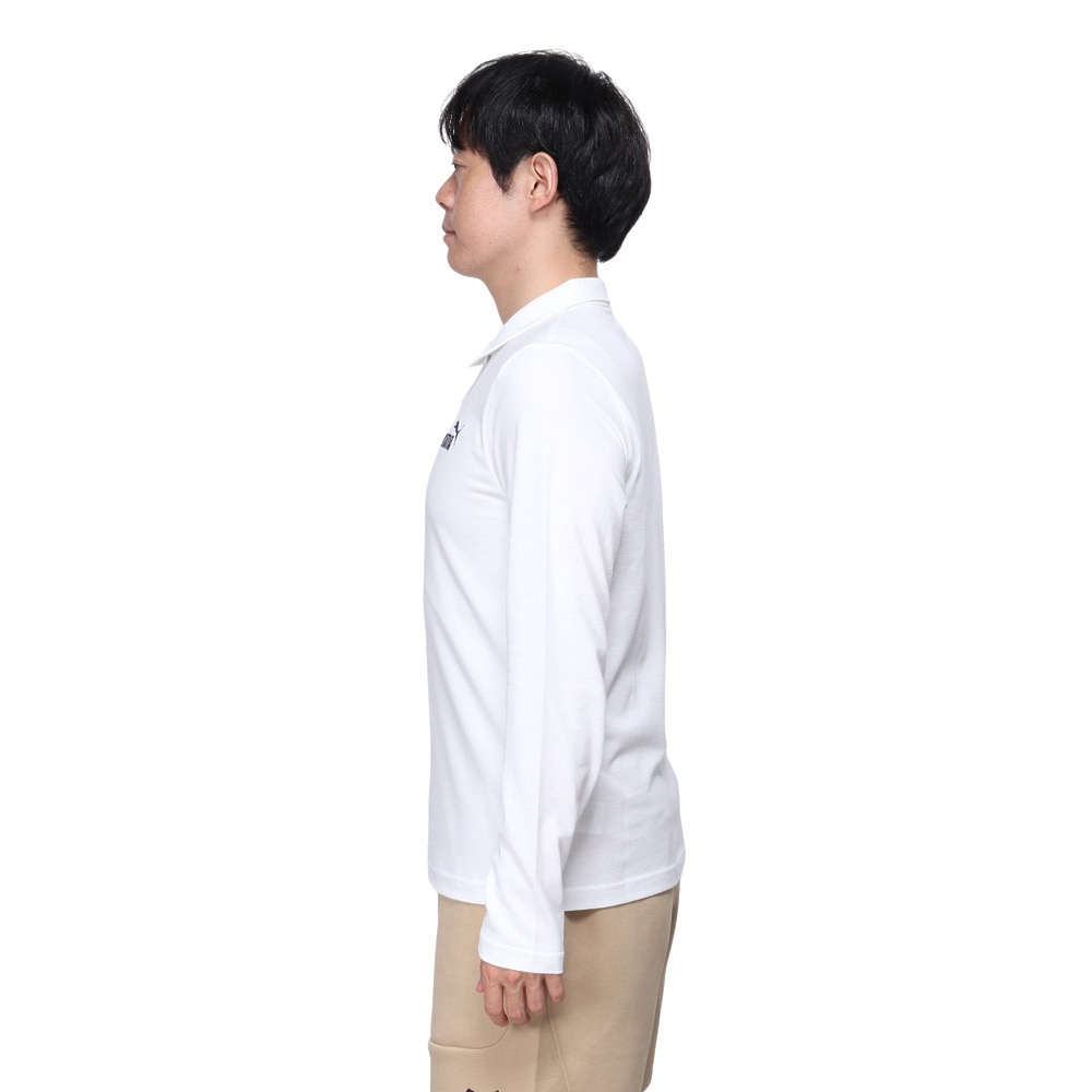 プーマ（PUMA）（メンズ）ESS 長袖ポロシャツ 684817 02 WHT