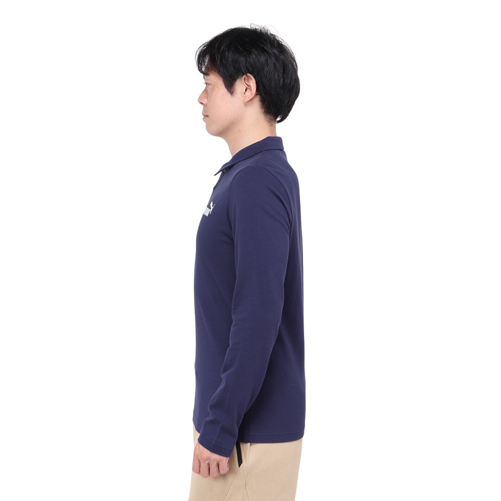 プーマ（PUMA）（メンズ）ESS 長袖ポロシャツ 684817 06 NVY