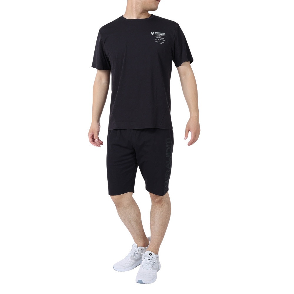  洗っても機能が続く UV 吸汗速乾 ドライプラス テッククロスTスーツ 863GM1SD6720 BLK Tシャツ&ハーフパンツセット