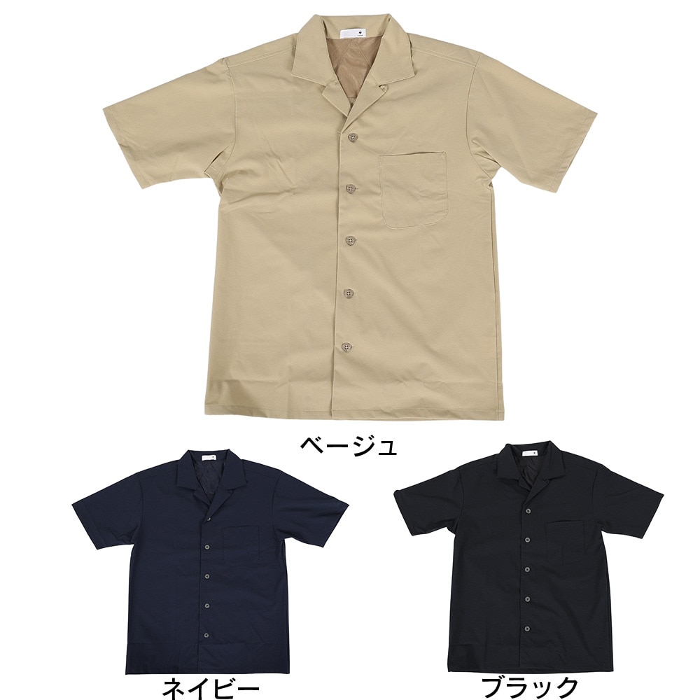ルコックスポルティフ（lecoqsportif）（メンズ）半袖Tシャツ メンズ グランデイズ オープンカラーシャツ QMMVJA50XB NV