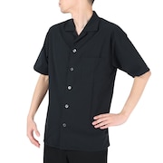 ルコックスポルティフ（lecoqsportif）（メンズ）半袖Tシャツ メンズ グランデイズ オープンカラーシャツ QMMVJA50XB BK