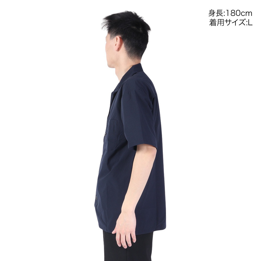 ルコックスポルティフ（lecoqsportif）（メンズ）半袖Tシャツ メンズ グランデイズ オープンカラーシャツ QMMVJA50XB NV