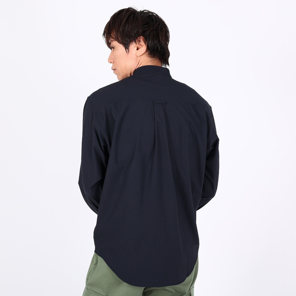 デサント（DESCENTE）（メンズ）ソフトストレッチバンドカラーシャツ DX-C2699XB BK