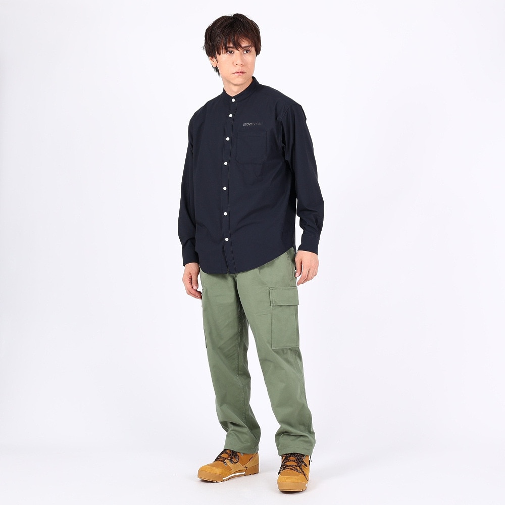 デサント（DESCENTE）（メンズ）ソフトストレッチバンドカラーシャツ DX-C2699XB BK