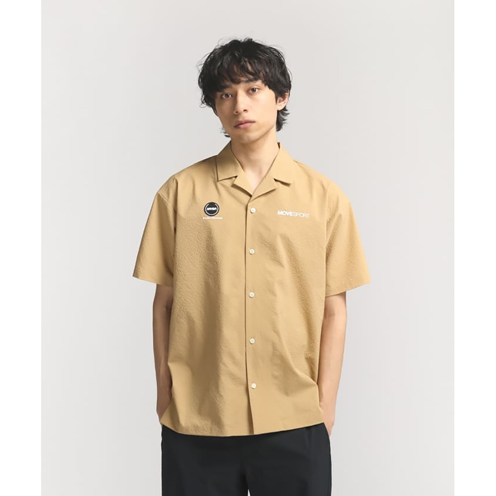 デサント（DESCENTE）（メンズ）半袖シャツ メンズ SEERSUCKER オープンカラーシャツ DMMVJA65 BG