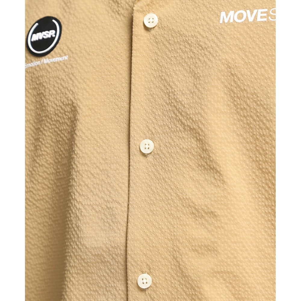 デサント（DESCENTE）（メンズ）半袖シャツ メンズ SEERSUCKER オープンカラーシャツ DMMVJA65 BG